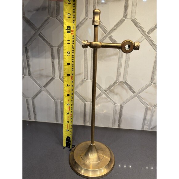 Vintage Desk Top Brass Adjustable Rotating Magnifying Glass Holder Stand 13.5” - Picture 8 of 11